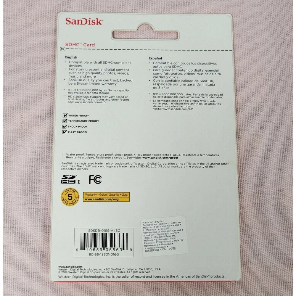 SANDISK 16GB SDHC MEMORY CARD BRAND NEW HD video. B-6